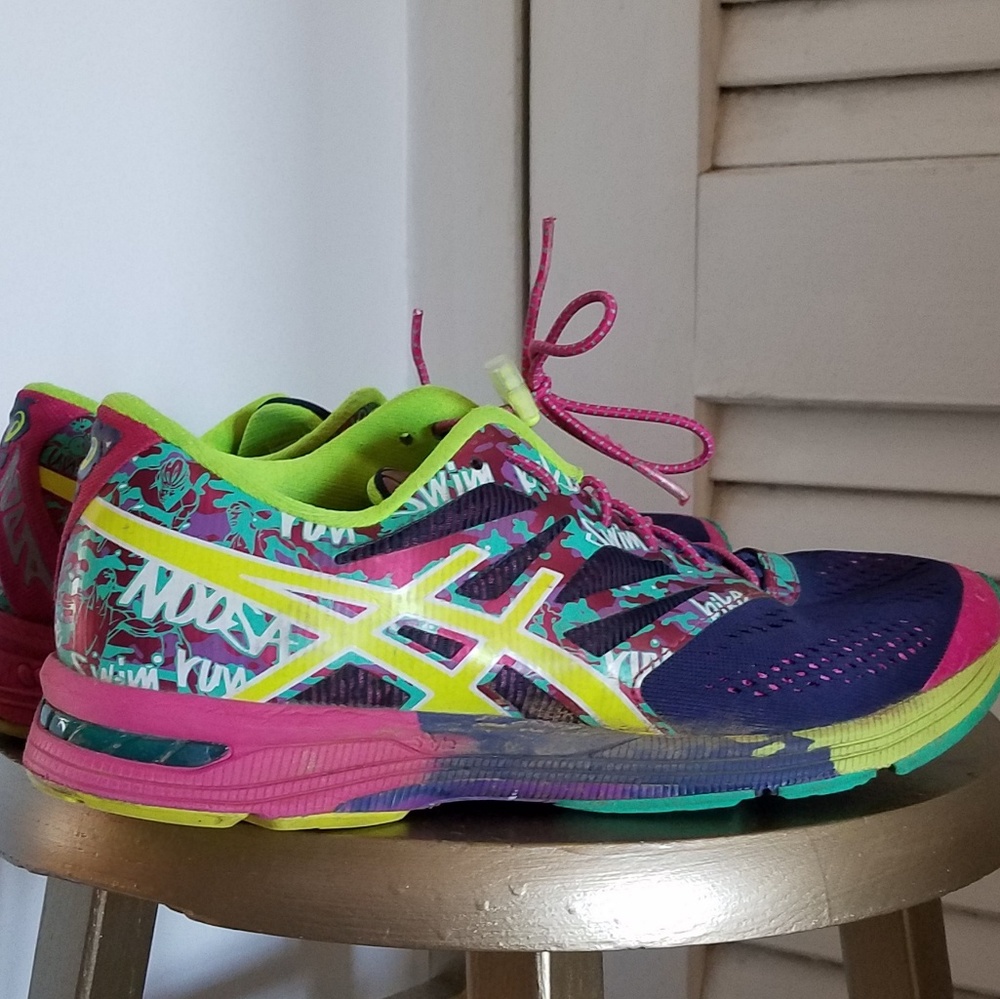 Multicolored running shoes